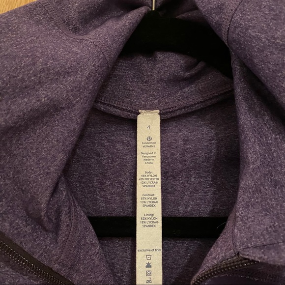 Lululemon In Stride Jacket Concord Grape Size 4 - Picture 4 of 4